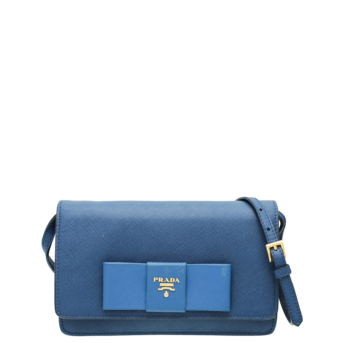Prada Blue Lux Bow Crossbody Bag – The Closet