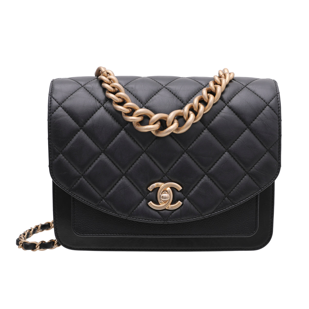 CHANEL Calfskin Caviar Quilted Chain Handle Flap Red 541148  FASHIONPHILE