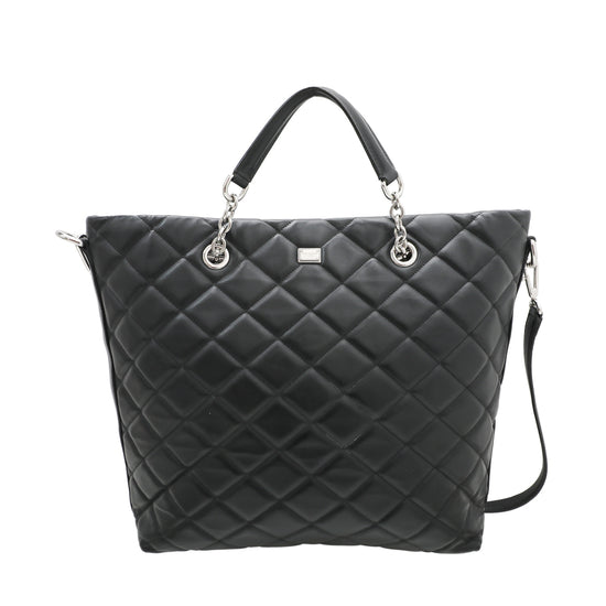 Dolce & Gabbana Black Quilted Miss Kate Shopping Tote Bag – The Closet