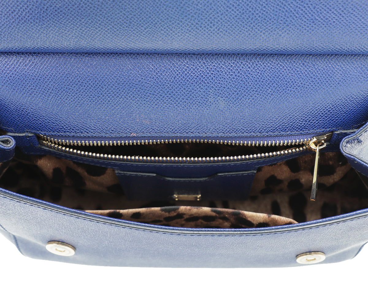 Dolce & Gabbana Blue Dauphine Medium Bag – The Closet