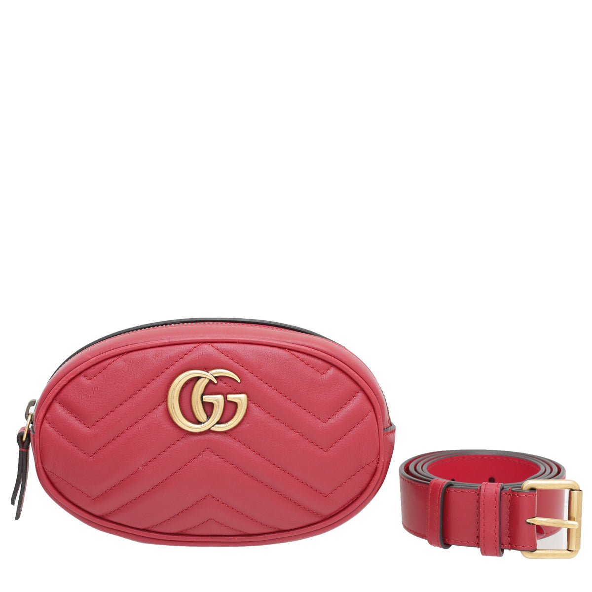 Gucci Red GG Marmont Belt Bag – The Closet