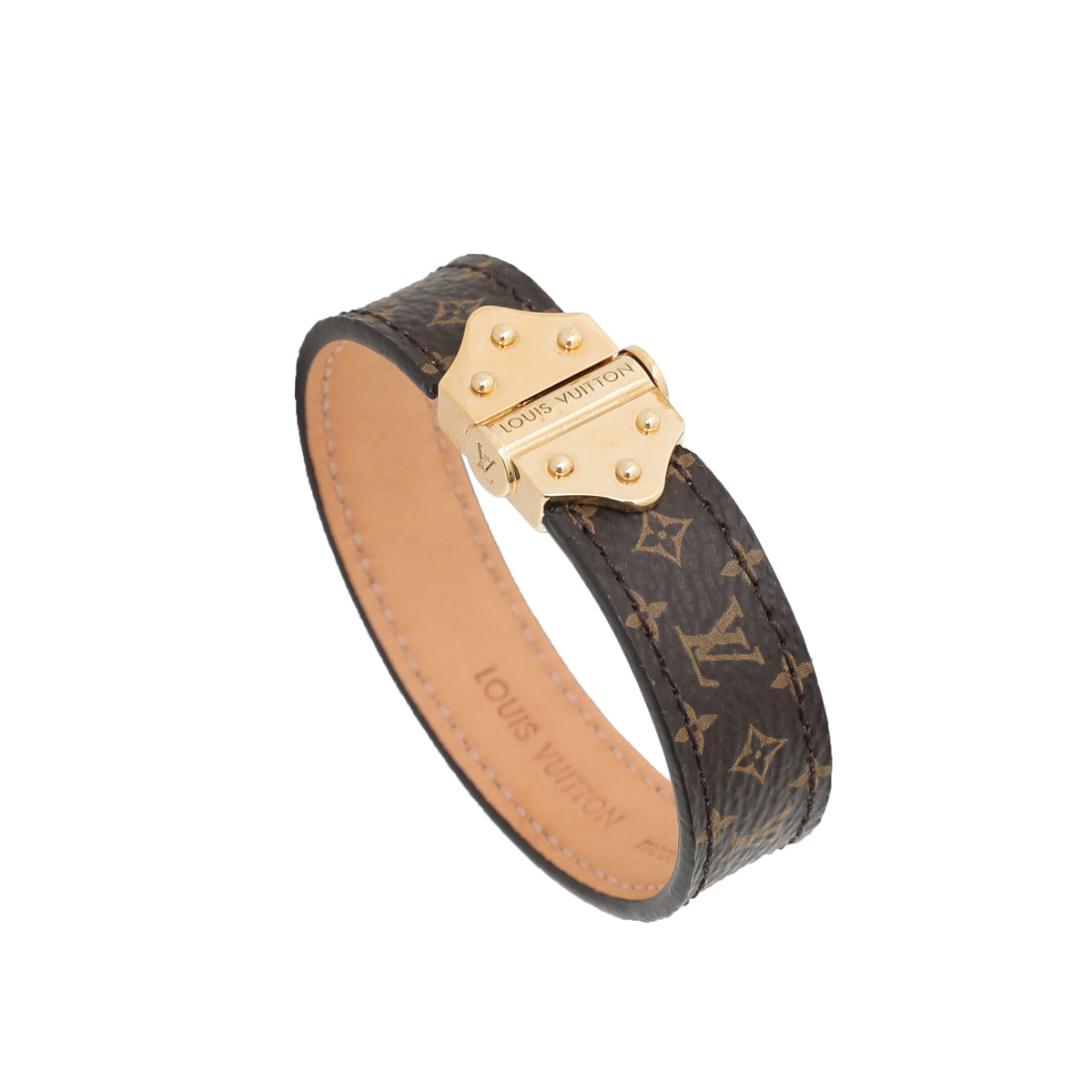 Louis Vuitton Brown Monogram Canvas Spirit Nano Bracelet 17 Louis