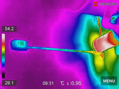 The image is now being inspected using a thermal imager