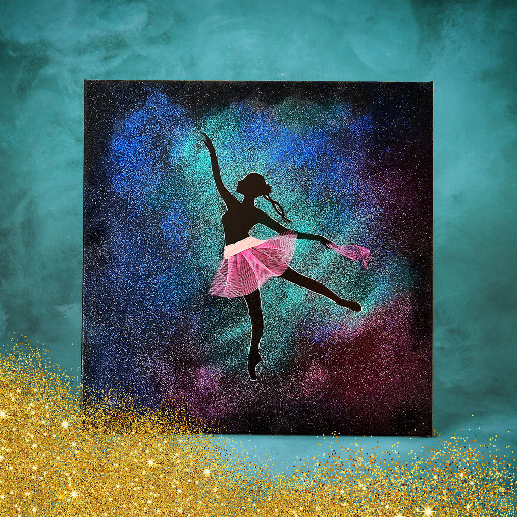 Fertiges Kunstwerk – Glitzerballerina