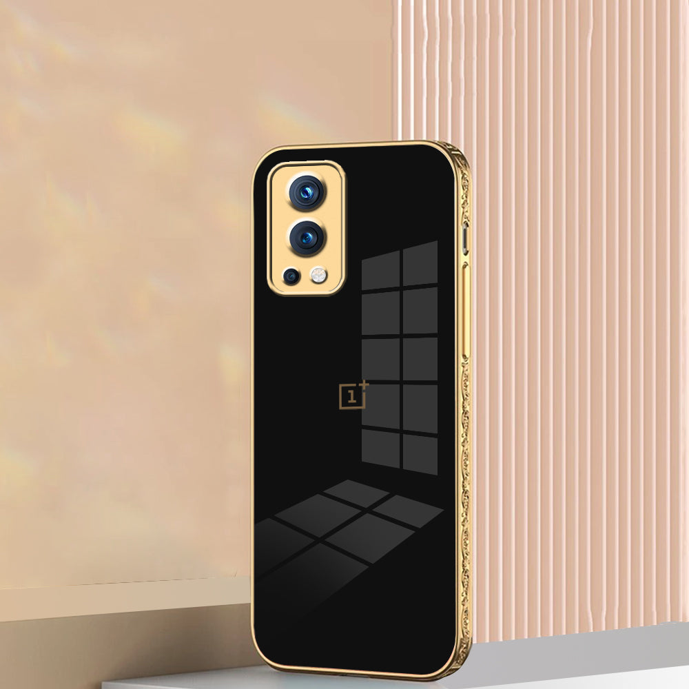 OnePlus Nord 2 Embossed TPU Gold Edge Design Case