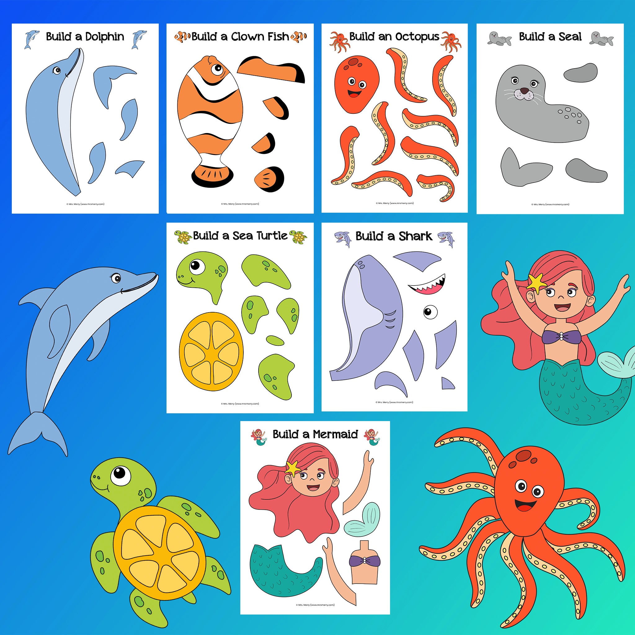 ocean animals pictures printable