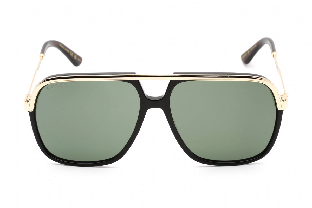 Gucci GG0200S Sunglasses Black/Gold / Green Unisex | beverlyhillseyewear