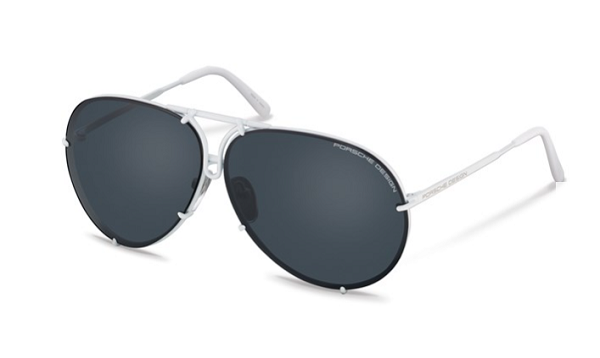 Porsche 8478 Sunglasses White / Grey Blue Silver Mirrored Unisex ...