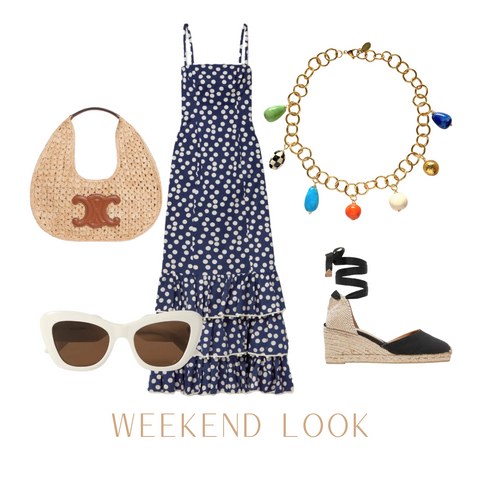 style your necklace for a weekend look outfit