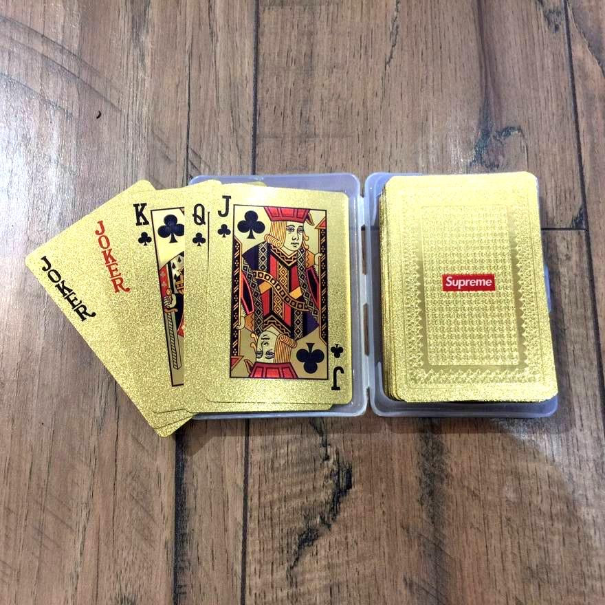 supreme 13AW Gold Deck of Cards