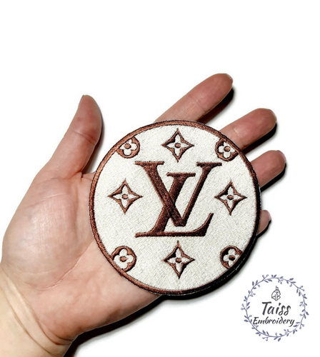 avoid missing Lv emblem Louis Vuitton designer embroidery patch