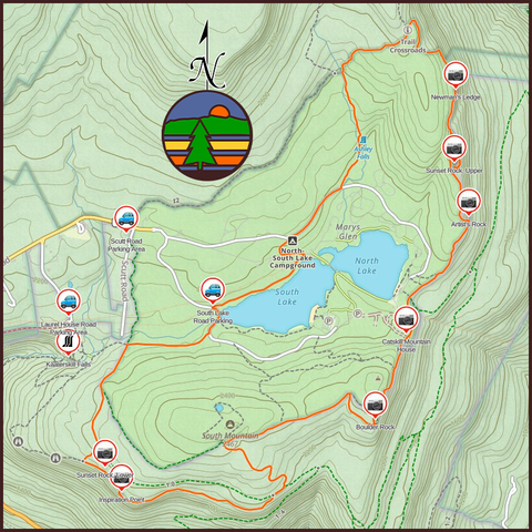 Catskills Adventures Trail Map
