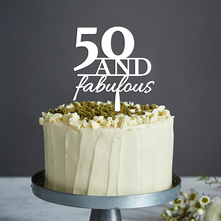 50 and Fabulous Fifty Cake Topper 30th 40th 50th 60th 70th 80th Birthday  Decor Age 30 40 60 70 80 Cake Top table decoration - AliExpress