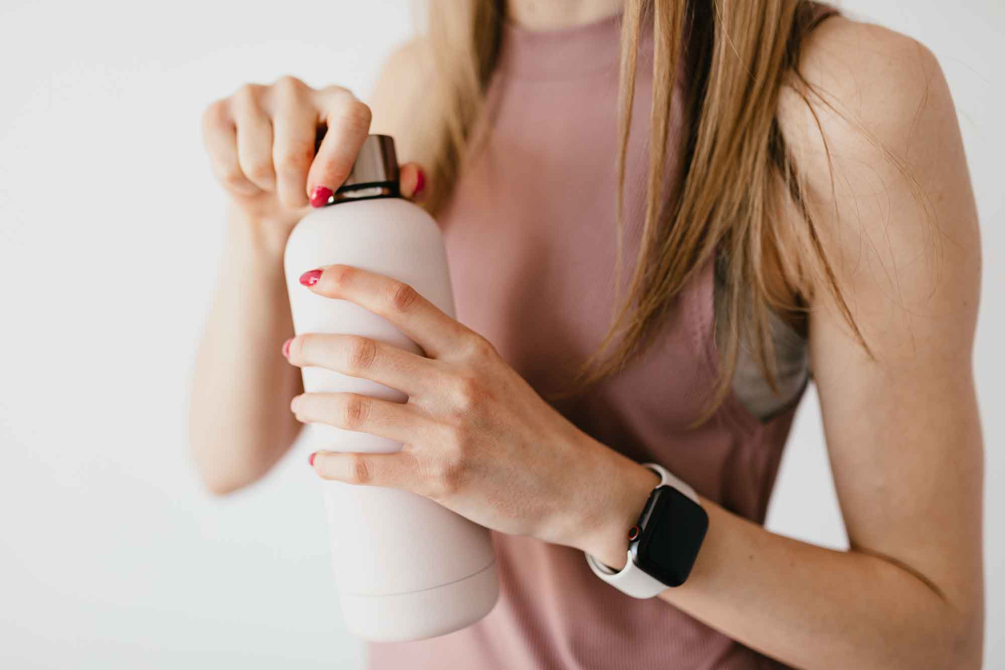 shampoo bottle being opened