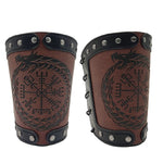 Viking Bracers Gauntlet Leather Arm Guards - vikingshields