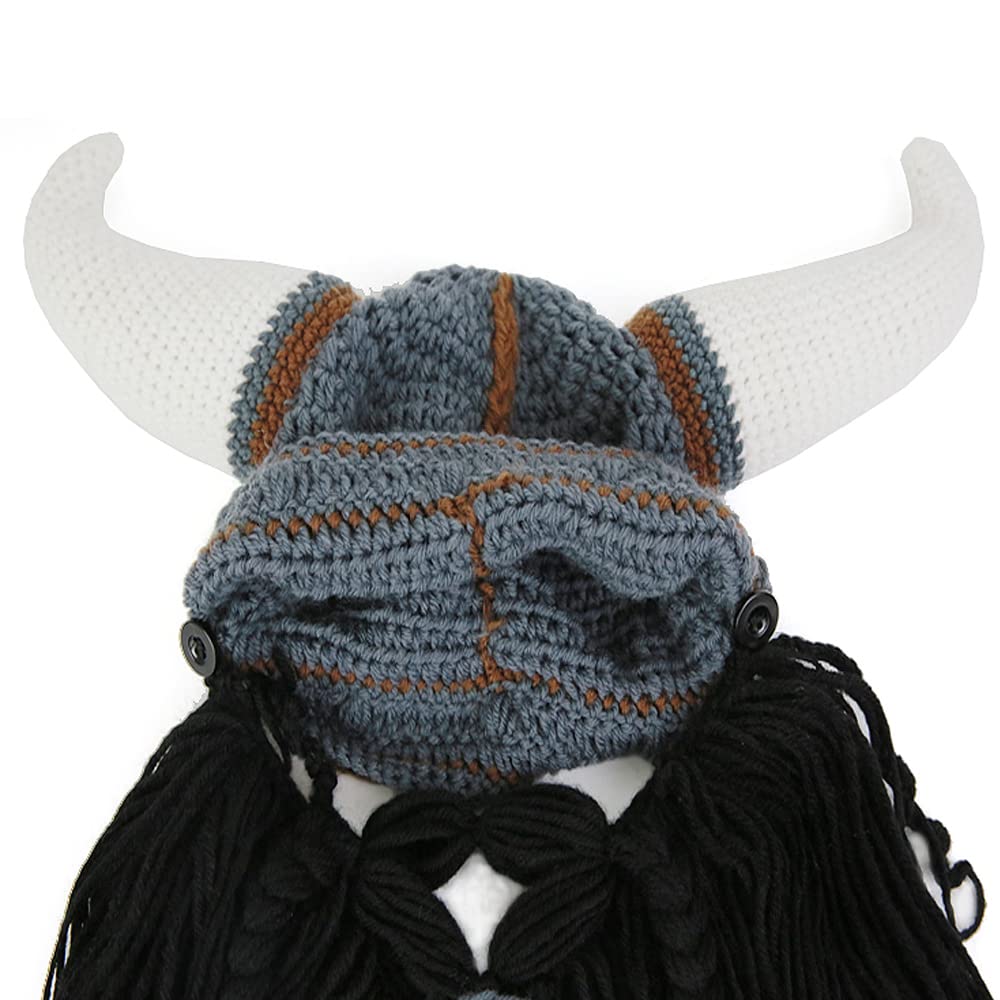 Aanbevolen gevoeligheid Factureerbaar Viking Horned Beanie with Yarn Beard – vikingshields
