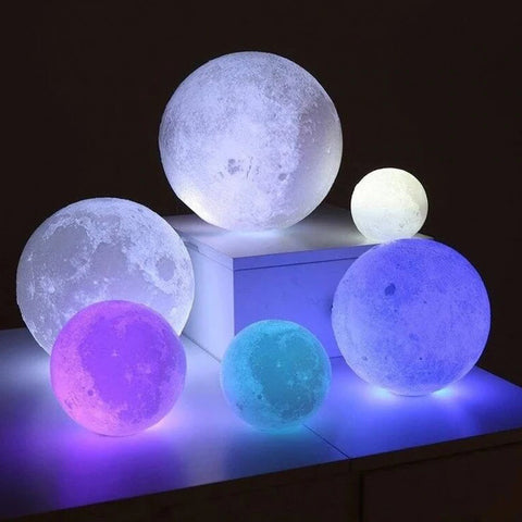 Lampe Lune 3D illuminée Séléné