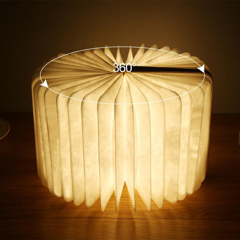 Lampe d'extérieur sans fil Livre Lumineux en bois