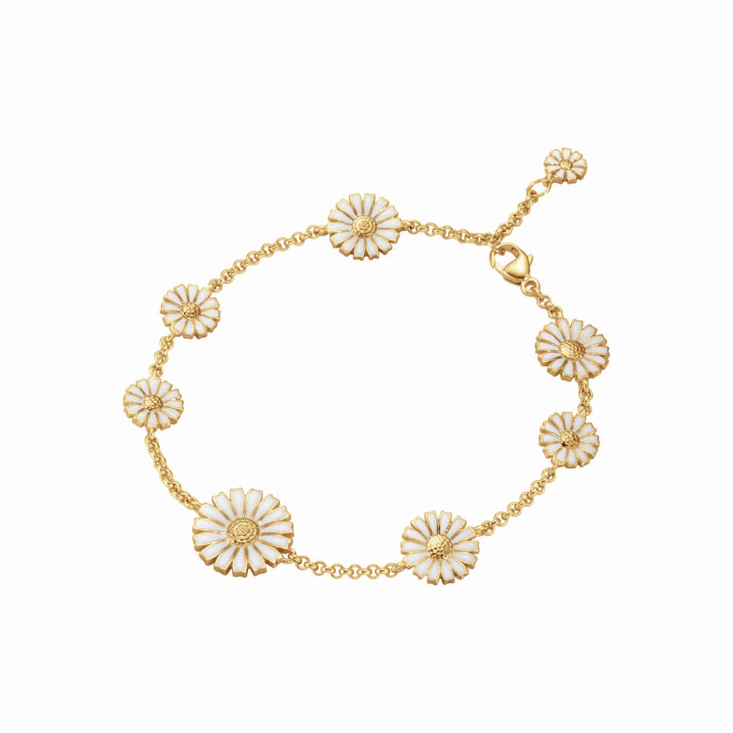 Billede af Georg Jensen - Daisy armbånd, 8 Flower Forgyldt sølv sterlingsølv