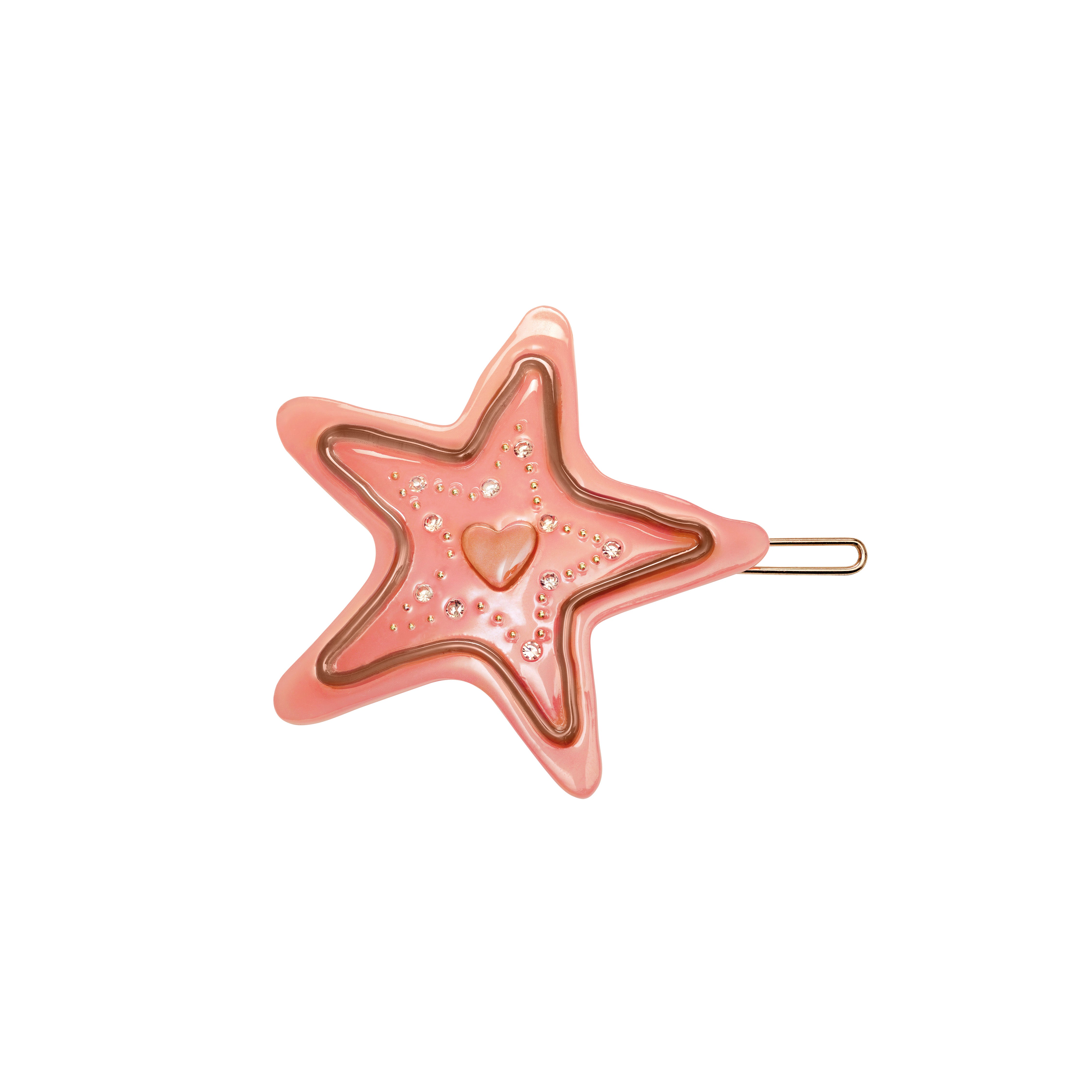 Maanesten X Helmstedt - Bigstar Flamingo Pink hårklemme Acetat