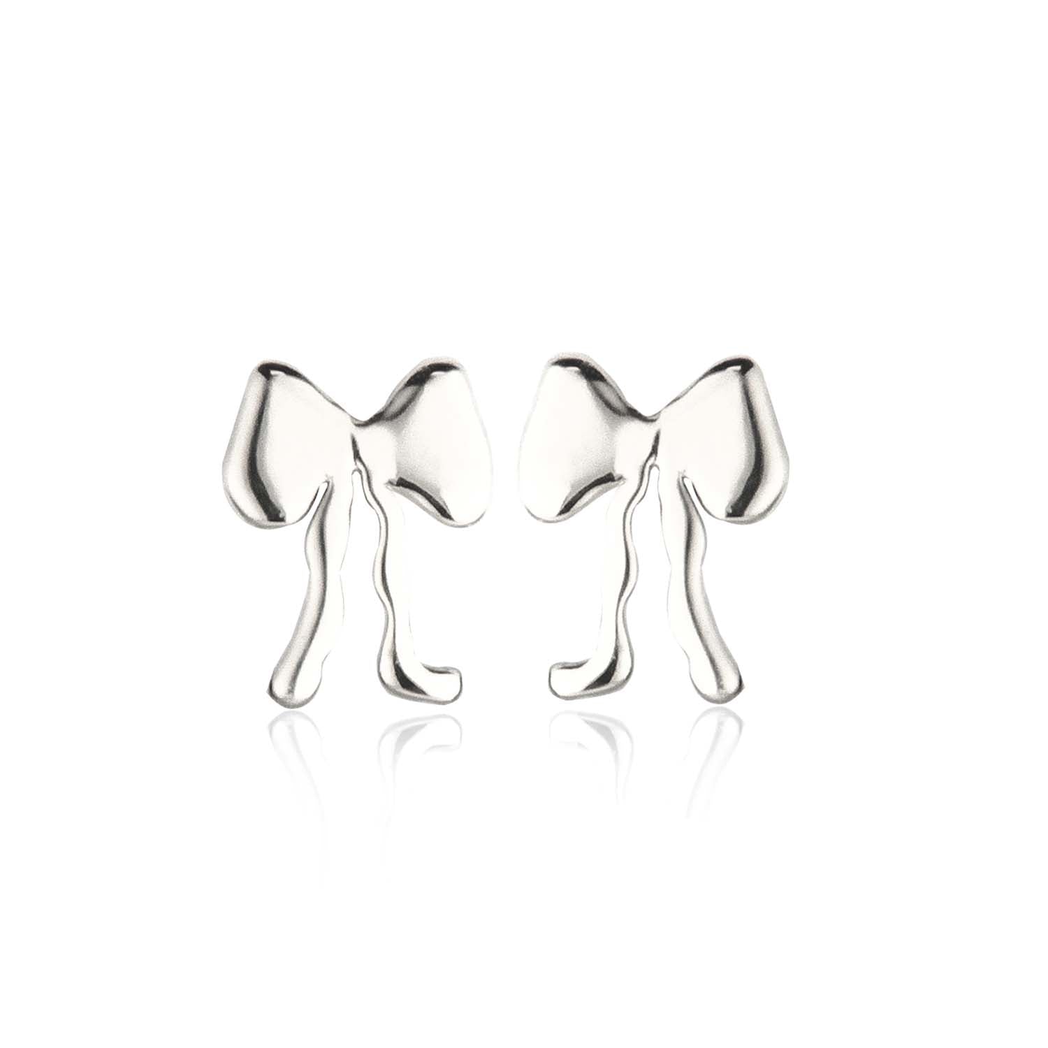 Billede af Jeberg Jewellery - Petite Bow Plain ørestikker Sølv