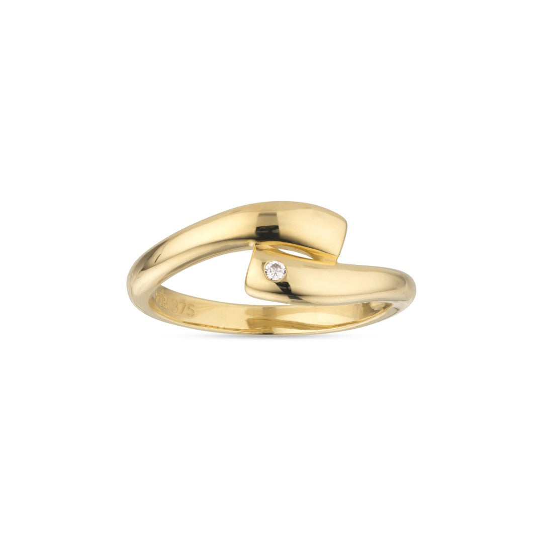 Vibholm GULD - Ring med lille zirkonia - 9 karat guld - Vibholm.dk product image