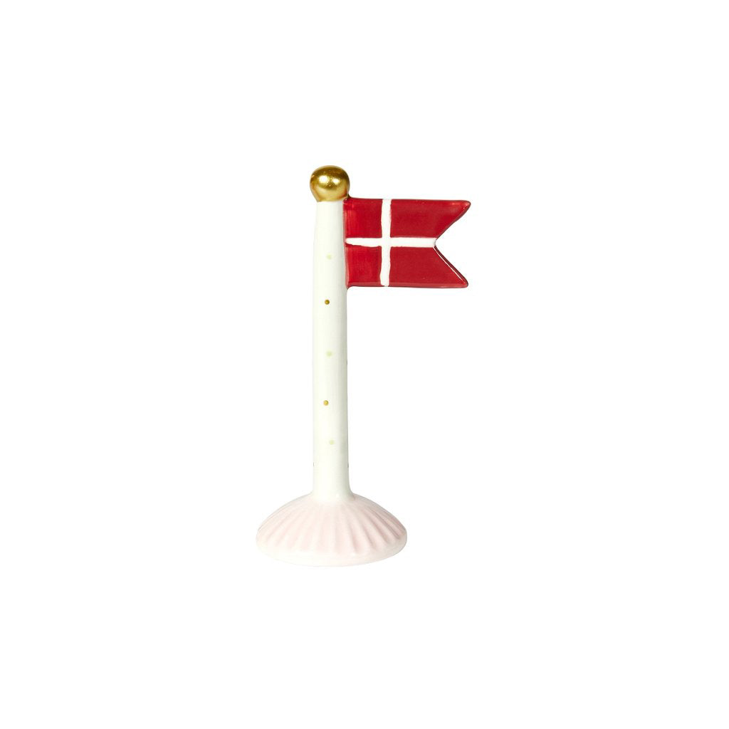 Speedtsberg - Fødselsdagsflag prikker lyserød/grøn/guld 14cm