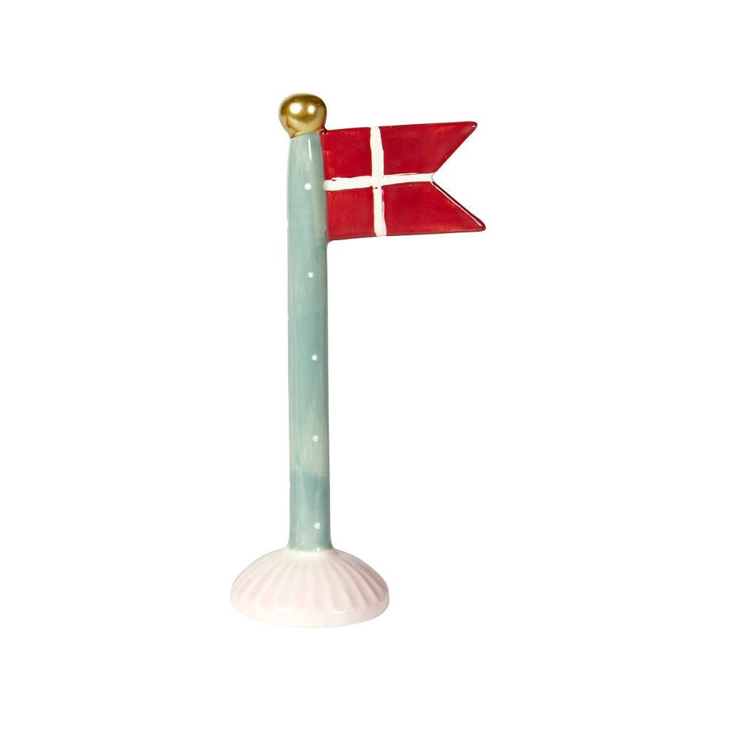 Speedtsberg - Fødselsdagsflag prikker lyserød/grøn/guld 19cm