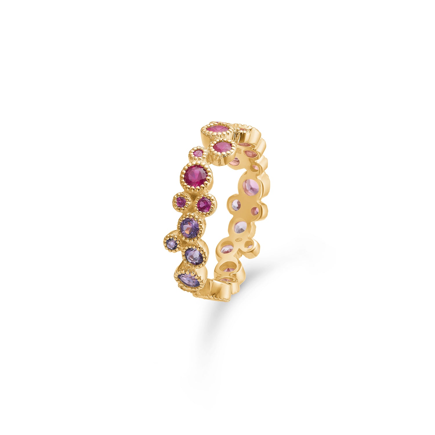 Billede af Mads.Z - Luxury Rainbow Red ring 14 kt. guld