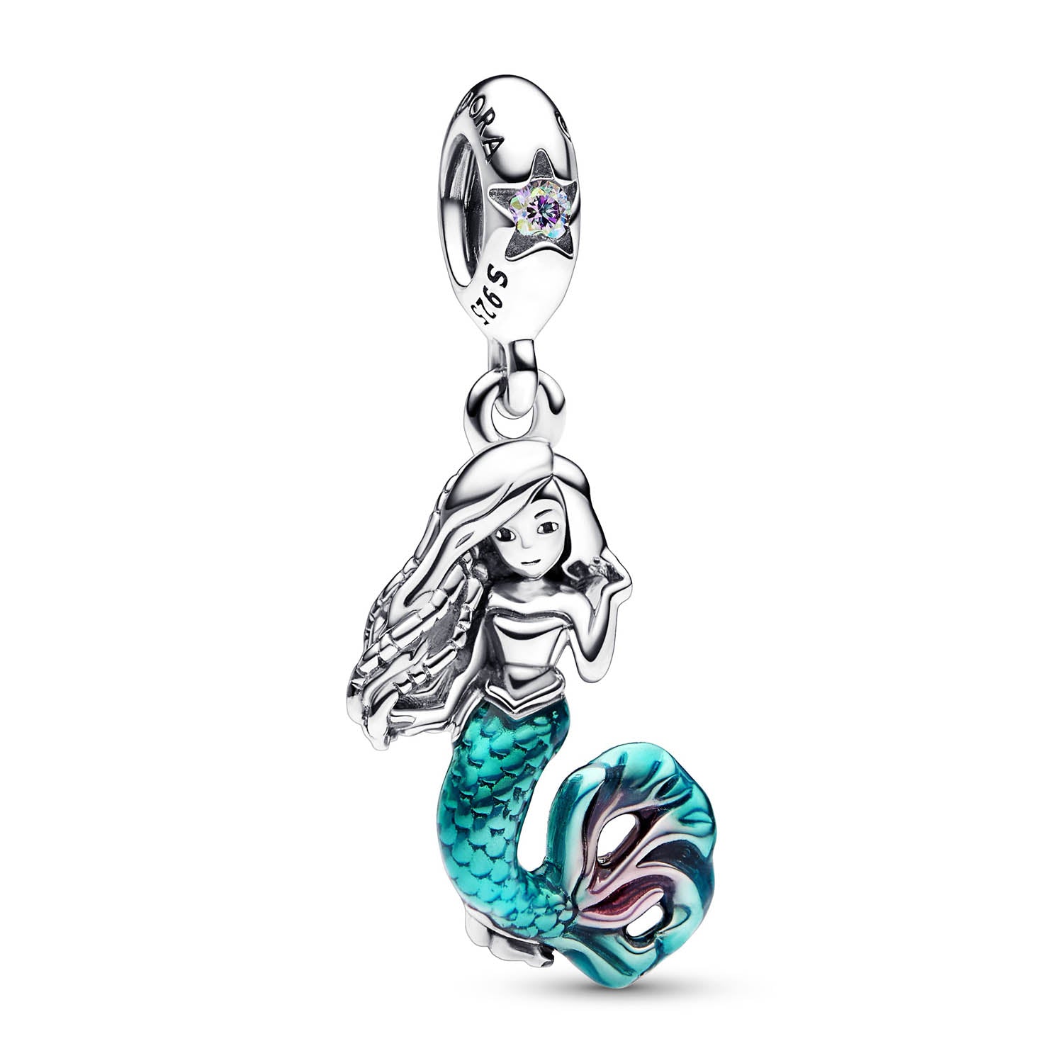 16: Pandora - Disney Little Mermaid dangle charm, Ariel Sølv sterlingsølv