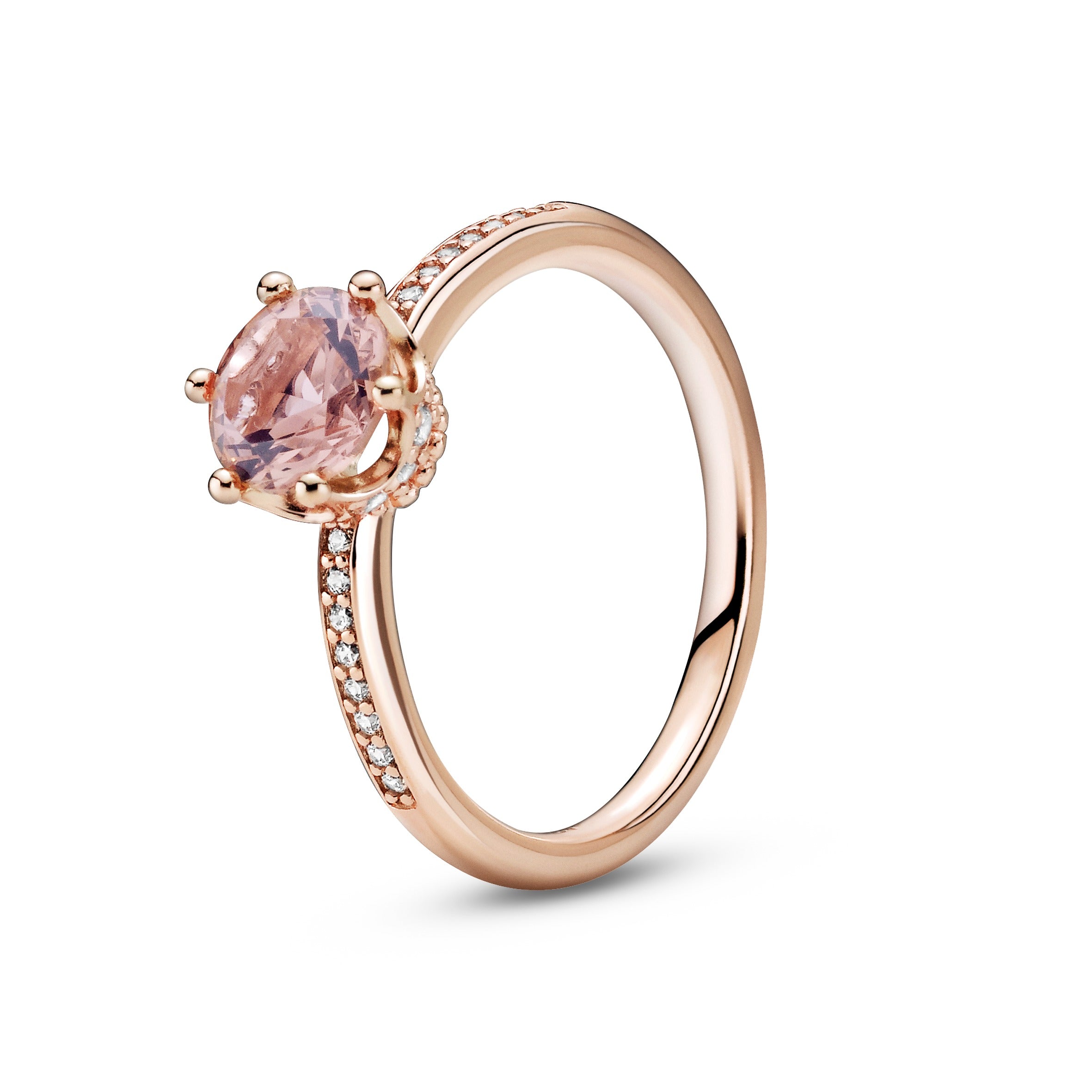 Se Pandora - Pink Sparkling Crown ring hos Vibholm.dk