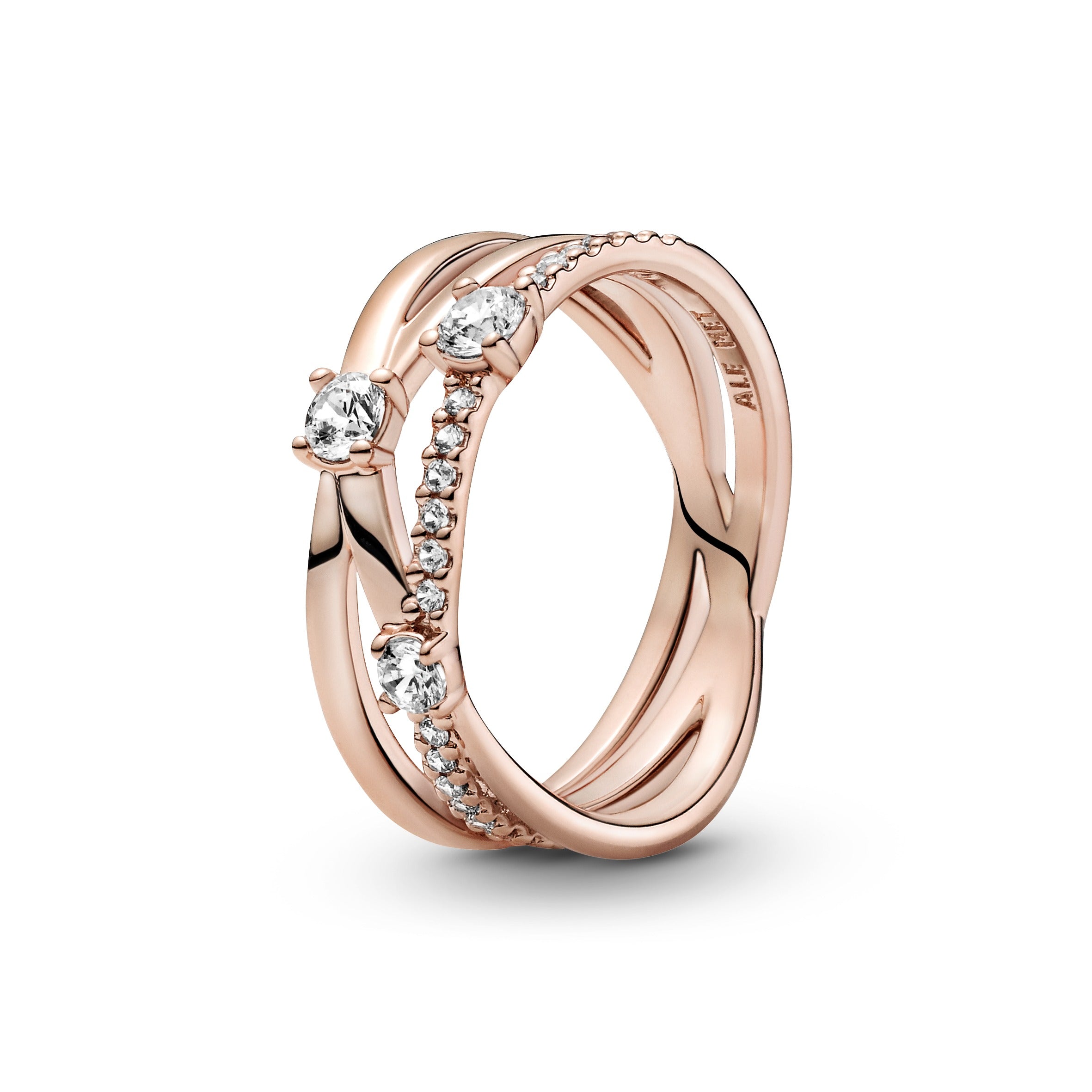 6: Pandora - Sparkling Triple Band ring