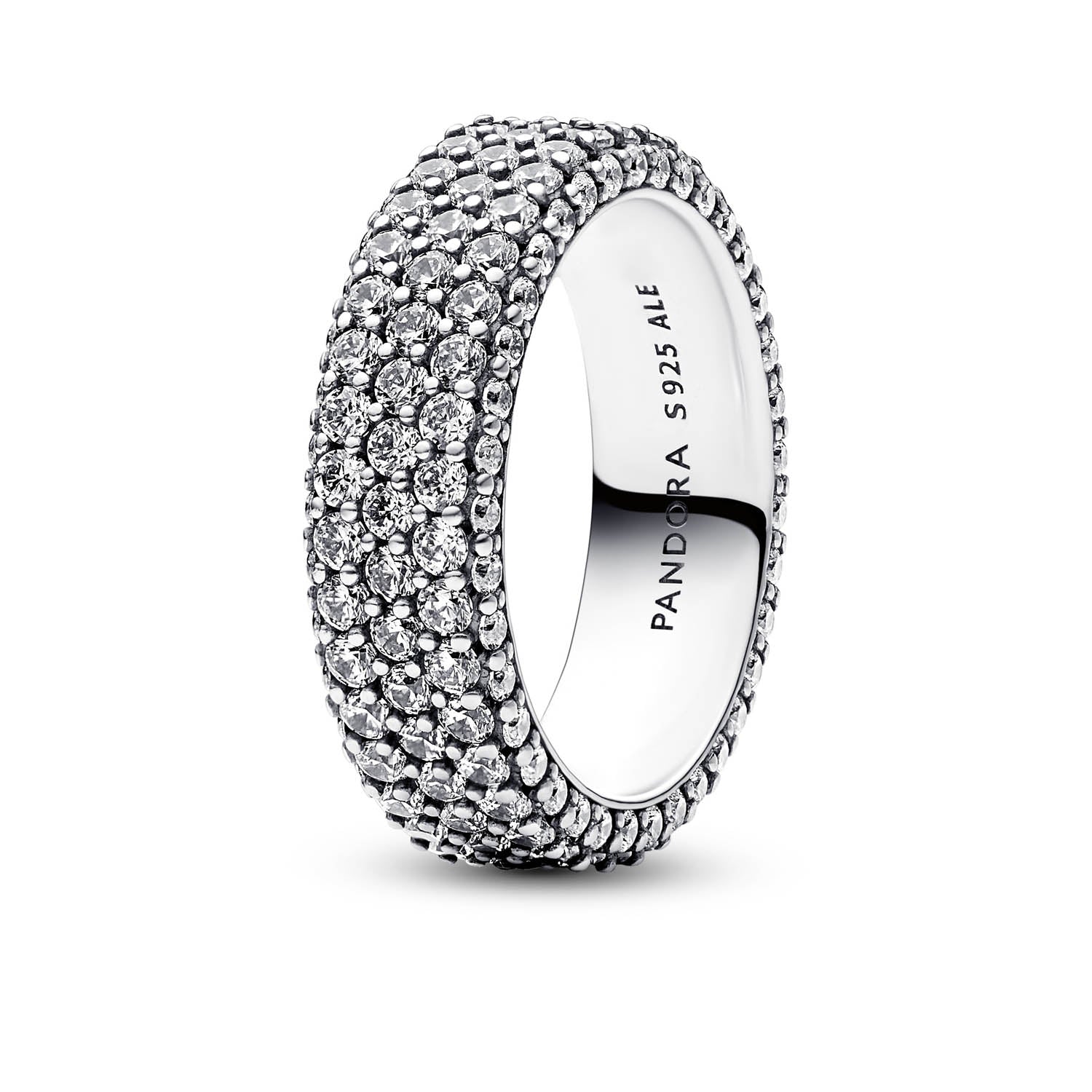 Billede af Pandora - Timeless Pavé Triple Row ring Sølv sterlingsølv