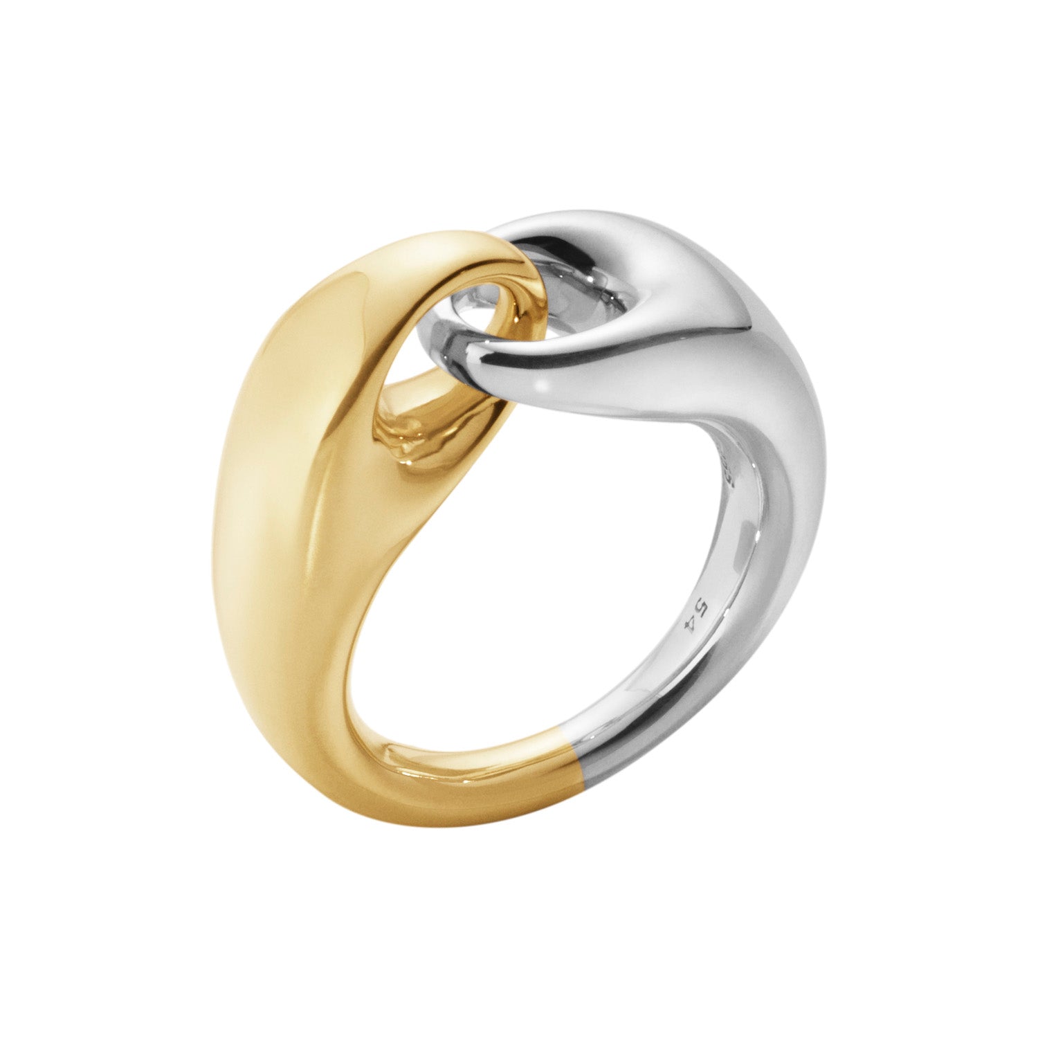 Billede af Georg Jensen - Reflect Link ring, large sølv/guld Guld