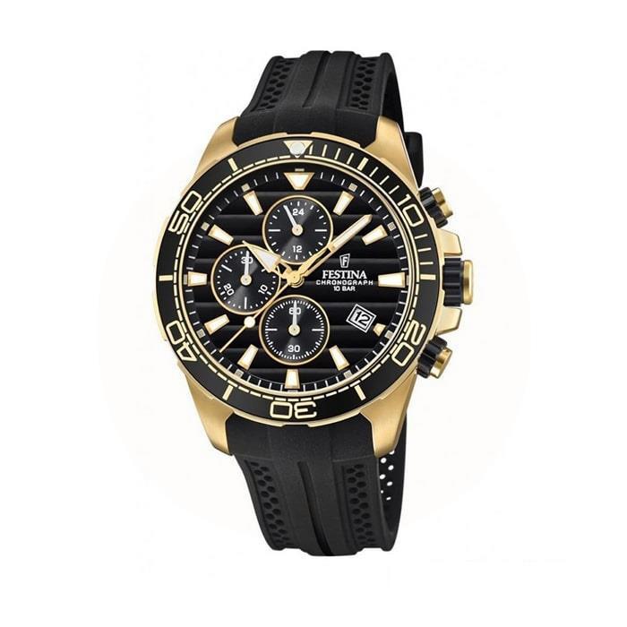 Billede af Festina - Chronograf Herreur sort gummi 20368/1