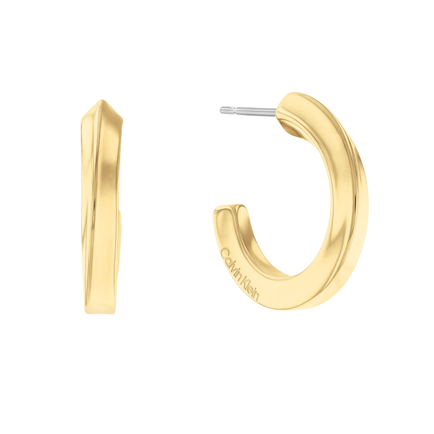 4: Calvin Klein - Twisted Ring creoler guld PVD