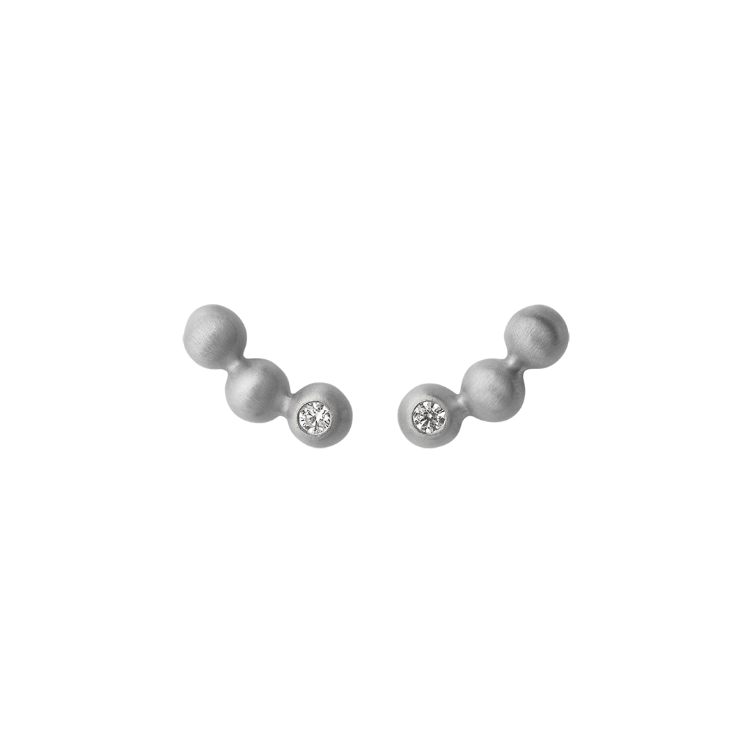 Billede af byBiehl - Pebbles 3 studs ørestikker 4-3808A-R sterlingsølv