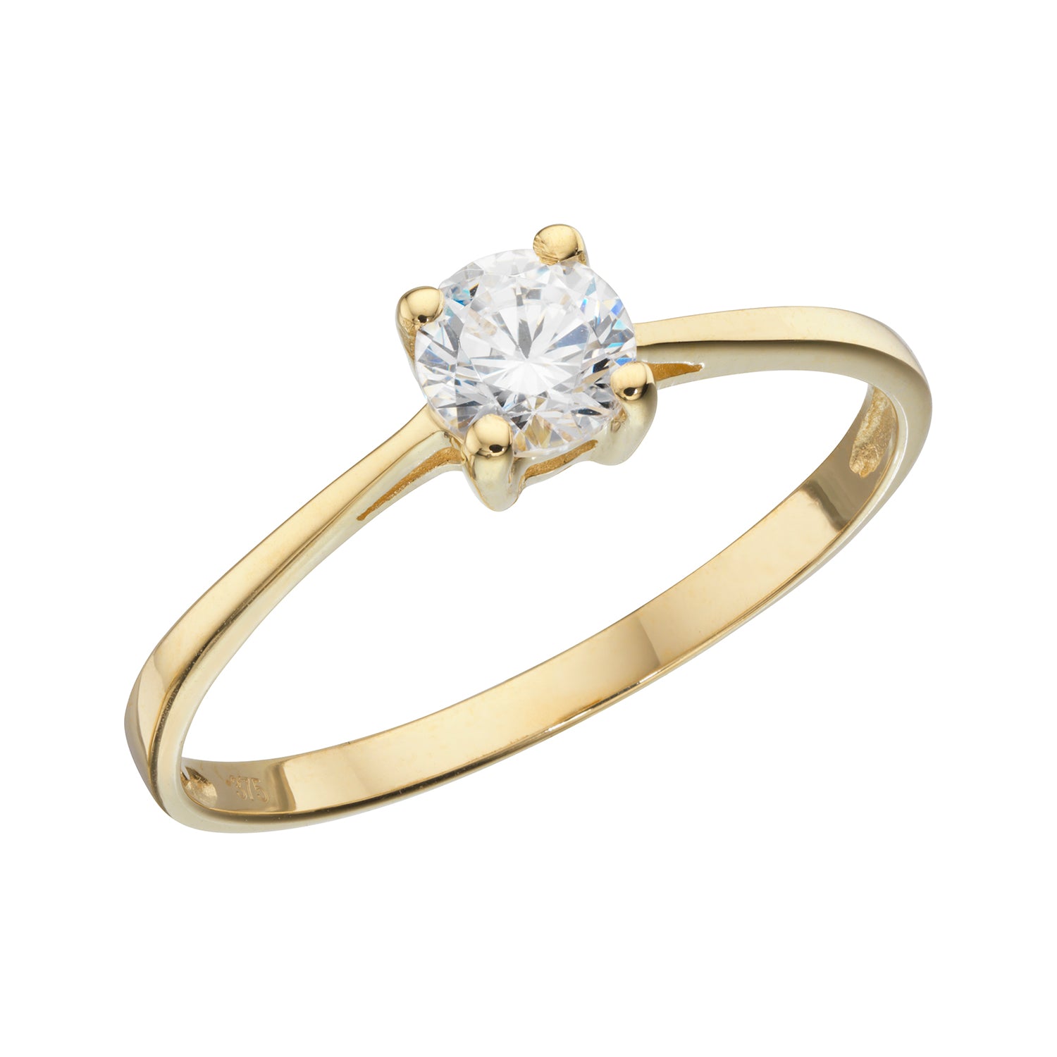 Billede af Vibholm Guld - Solitaire ring 9 kt.