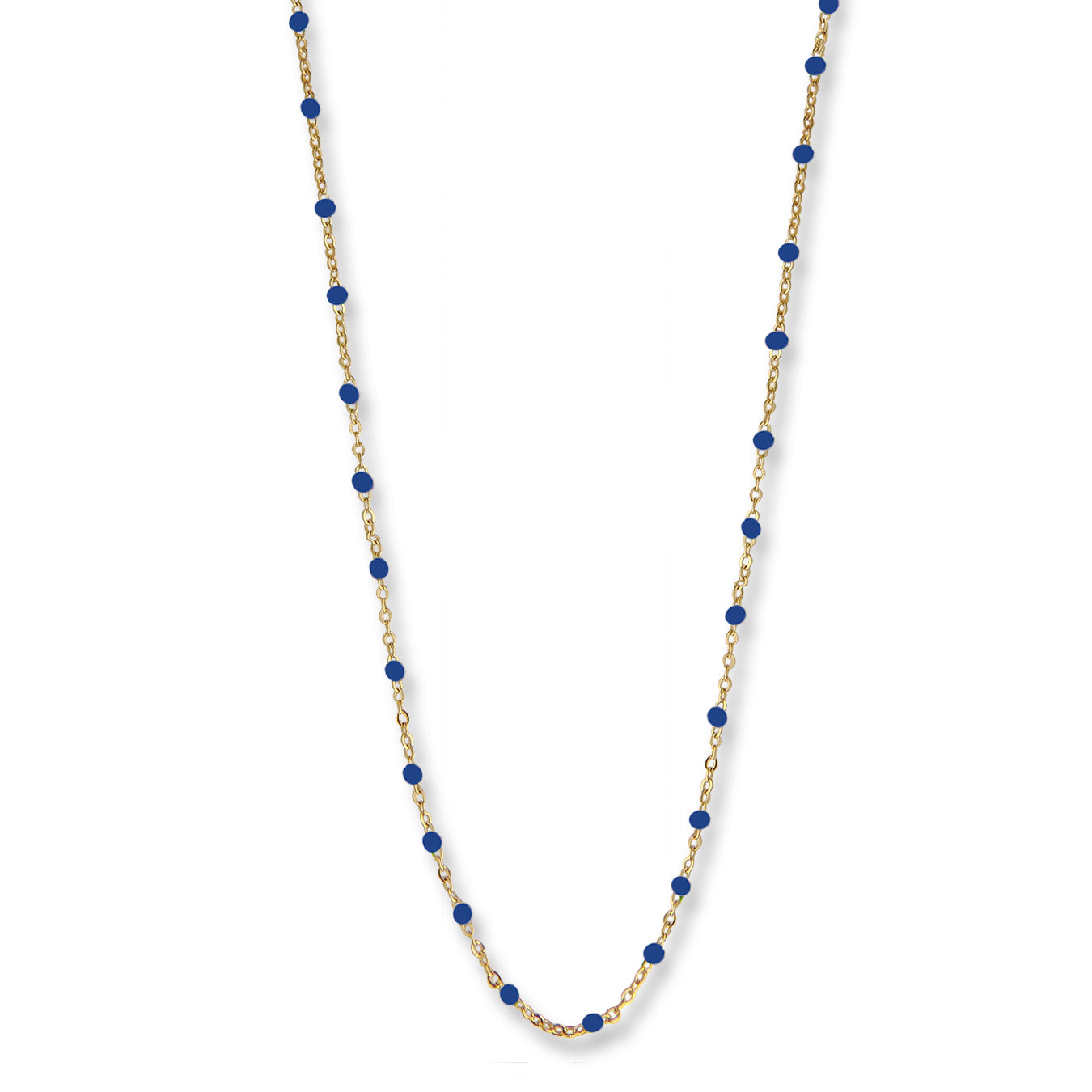 Billede af Jeberg Jewellery - Ocean Blue halskæde Forgyldt sølv sterlingsølv
