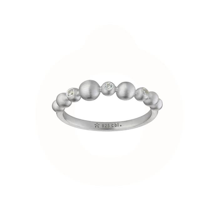 Billede af byBiehl - Pebbles Band Ring 5-3802A-R sterlingsølv