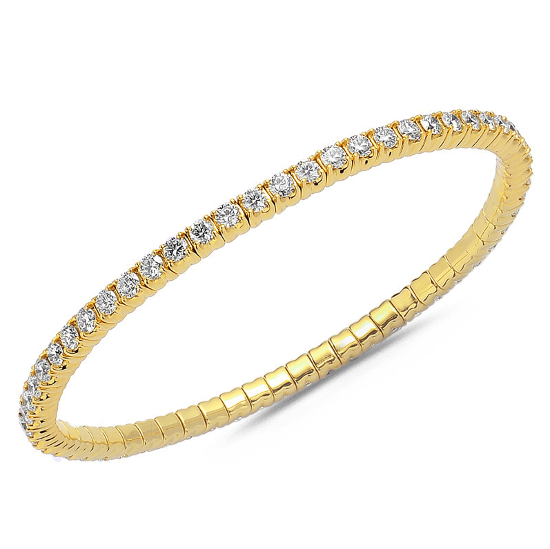 Billede af Diamond Collection by Vibholm - Flex armbånd Medium, 4,51 ct g/si 18 karat guld