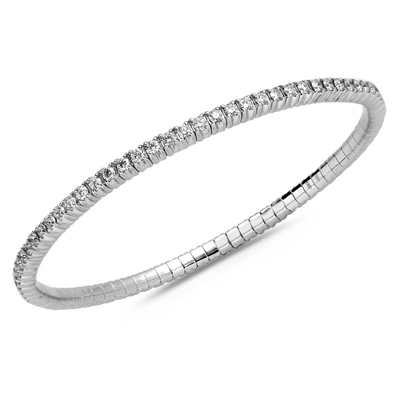 Diamond Collection by Vibholm - Flex armbånd Small, 2,17 ct g/si 18 karat hvidguld