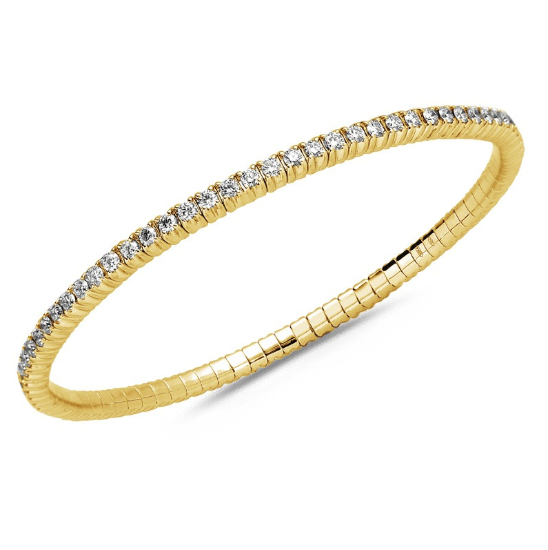 Billede af Diamond Collection by Vibholm - Flex armbånd Medium, 2,50 ct g/si 18 karat guld