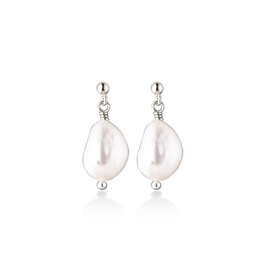 Billede af Jeberg Jewellery - Vintage Love Pearl Ørestikker 50582 sterlingsølv