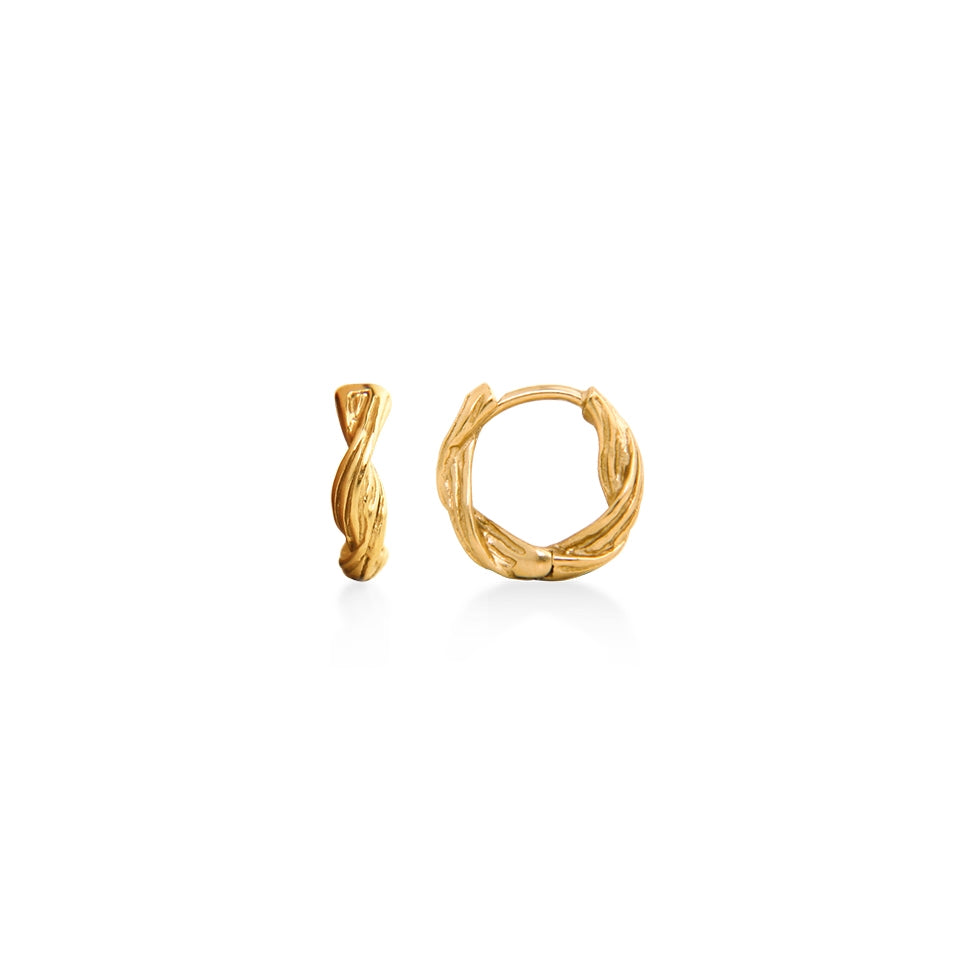 Se Jeberg Jewellery - Sand Dune hoops 51200 Forgyldt sterlingsølv hos Vibholm.dk