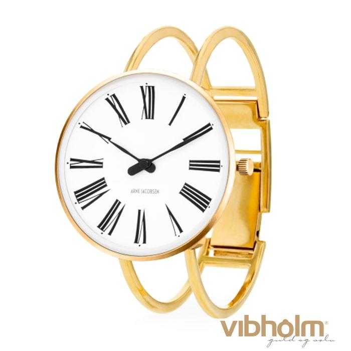 Billede af Arne Jacobsen - Roman Bangle Ur Ø34 mm guldfarvet stål 53307-1619