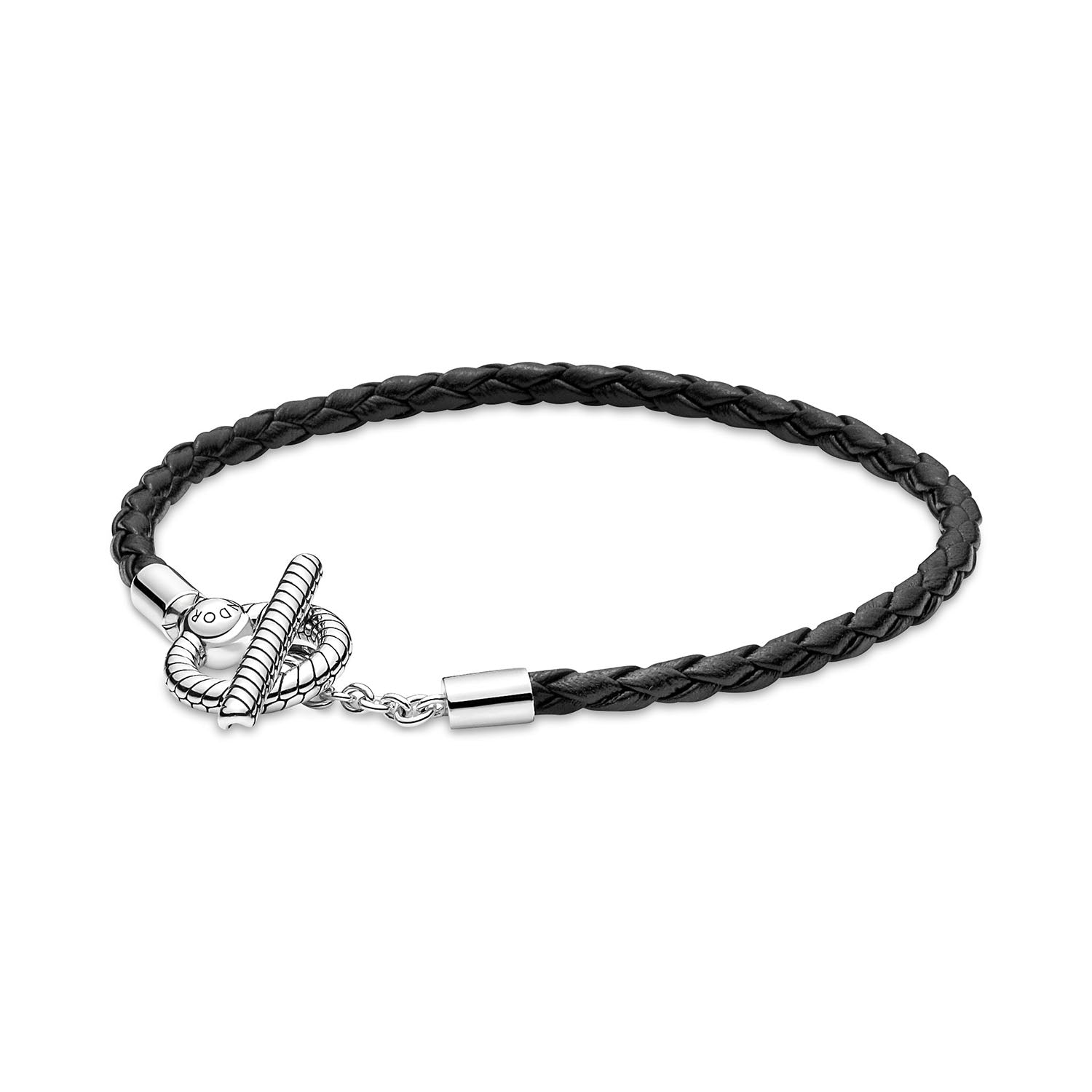 Billede af Pandora - Moments Flettet læderarmbånd 591675C01