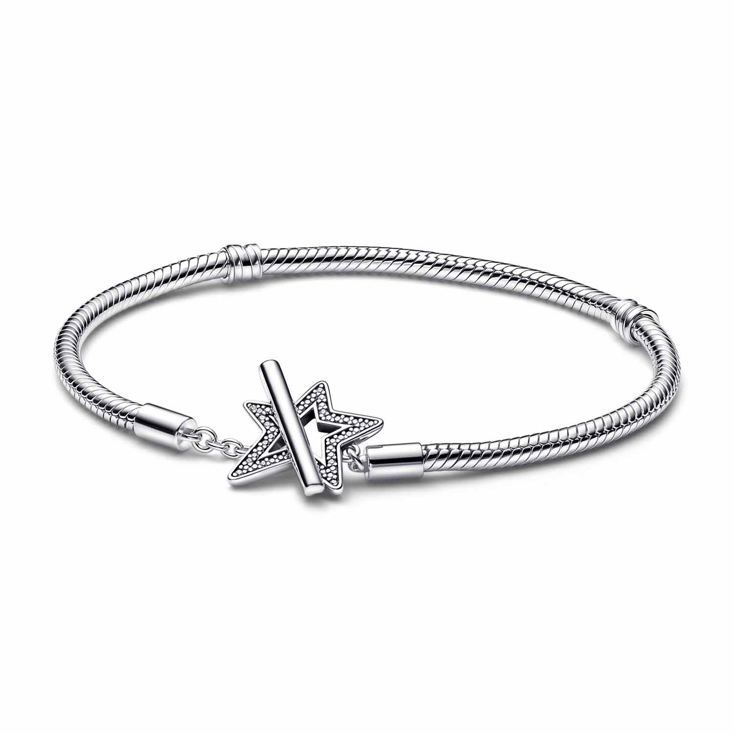 Billede af Pandora - Moments Asymmetrisk Stjerne Slangekæde sølv sterlingsølv