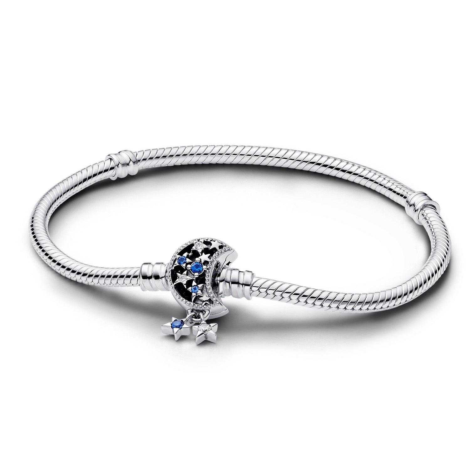 Billede af Pandora - Sparkling Blue Moon armbånd Sølv