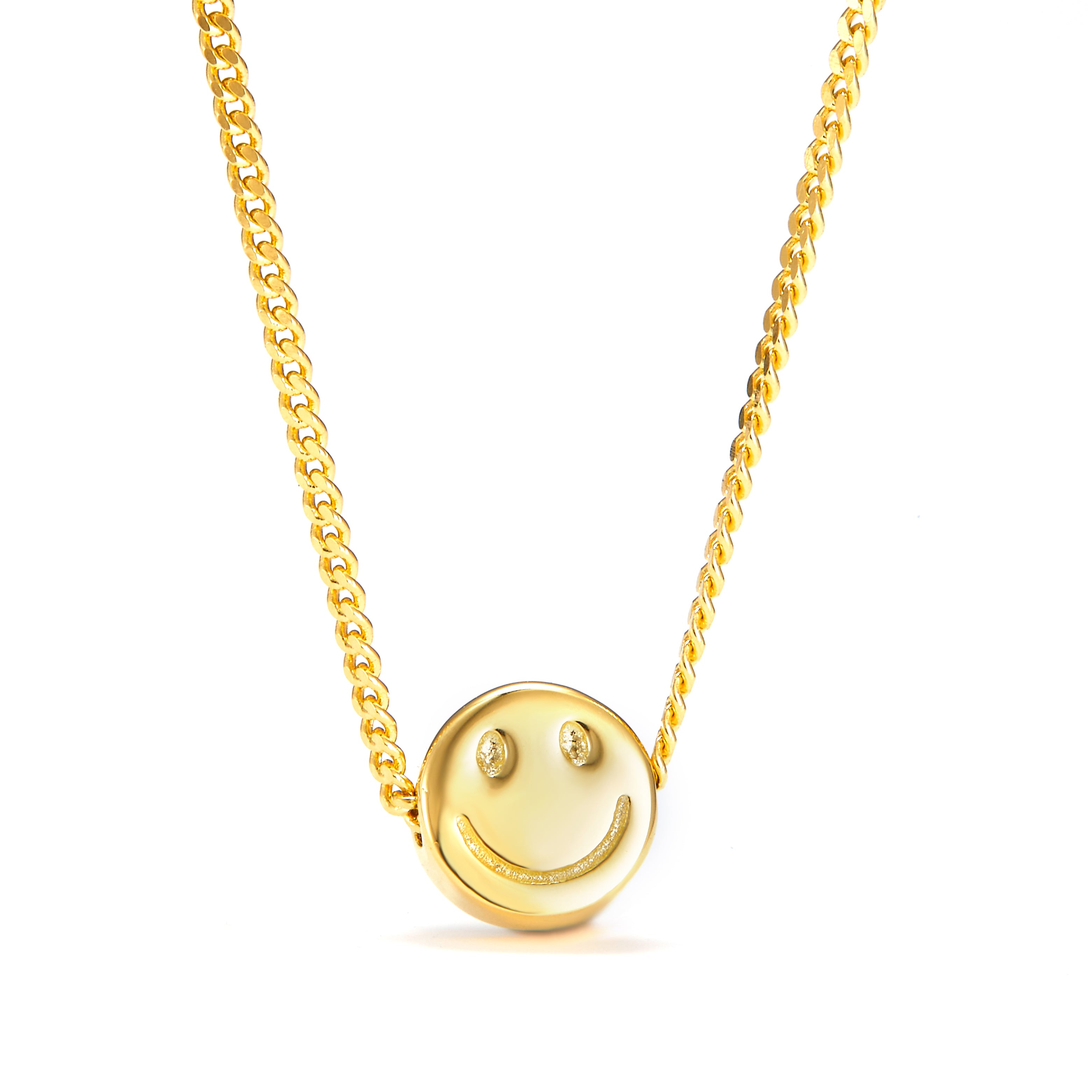 LuvaLu Jewellery - Smiley halskæde Forgyldt sølv sterlingsølv